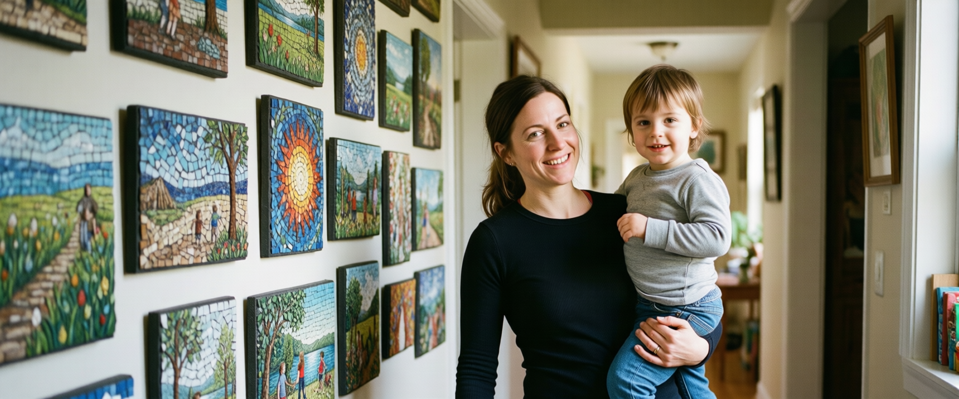 Фанерная основа для мозаики – дети занимаются творчеством